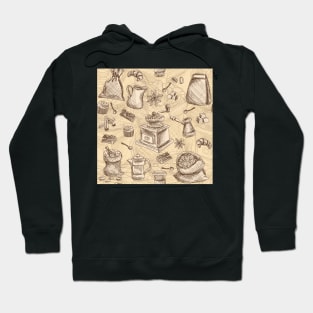 coffee pattern Hoodie